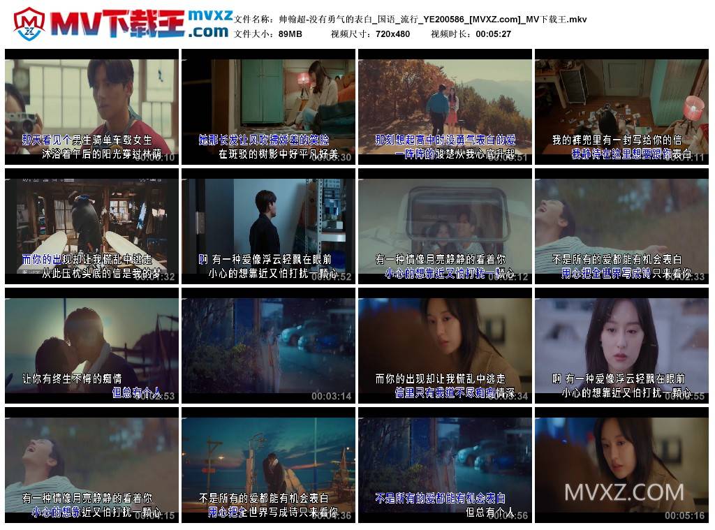 帅翰超-没有勇气的表白_国语_流行_YE200586